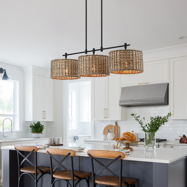 Hampton Bay Oron 3-Light Black Linear Island Pendant Hanging 2024 Light Kitchen